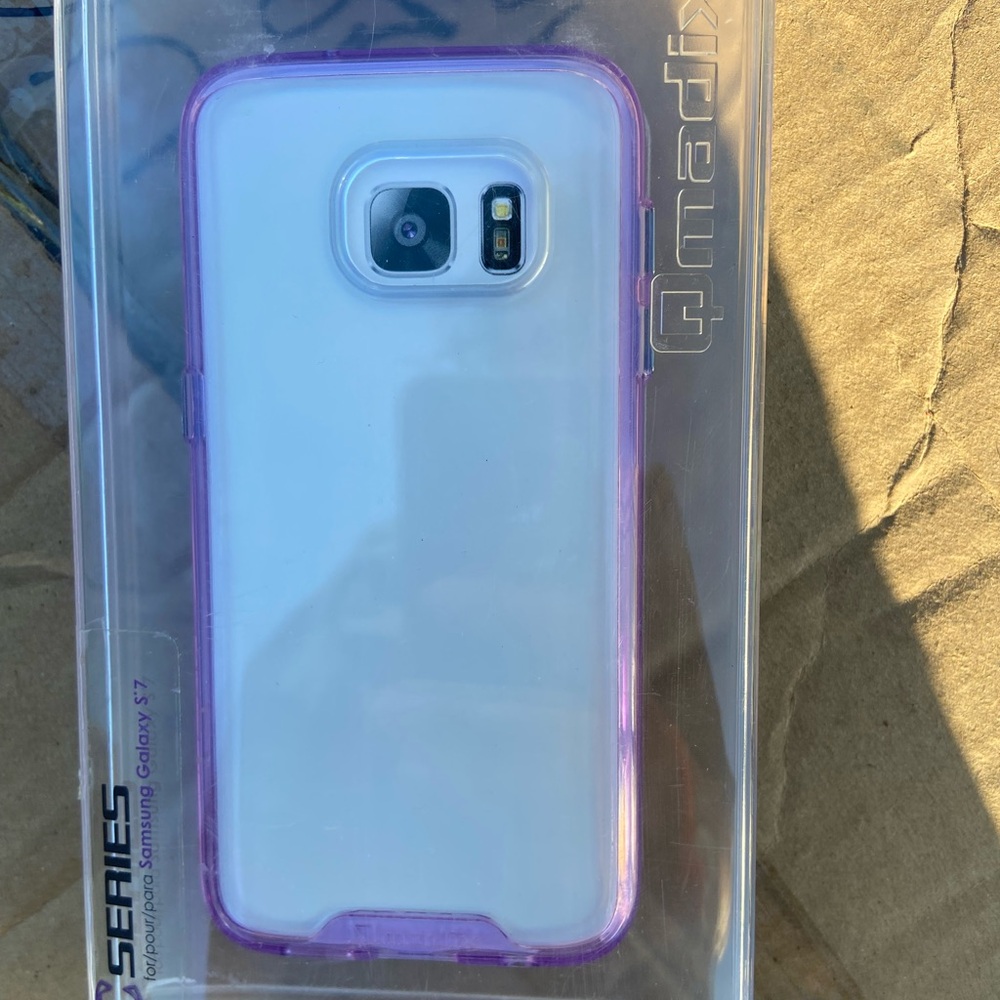 Samsung Purple and White Case for Galaxy S6 Edge